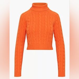 Aritzia Sunday Best Jones Sweater XS Oval Orange